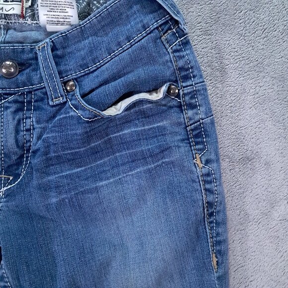 Ariat REAL Denim Jeans Women 29x30, Tag 29 S Blue Stretch Whipstitch Bootcut - Picture 6 of 15